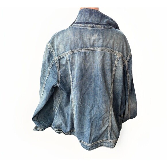Silver Jeans RIANNA Indigo Blue Denim Jean Jacket Plus Size 3X - Picture 3 of 6